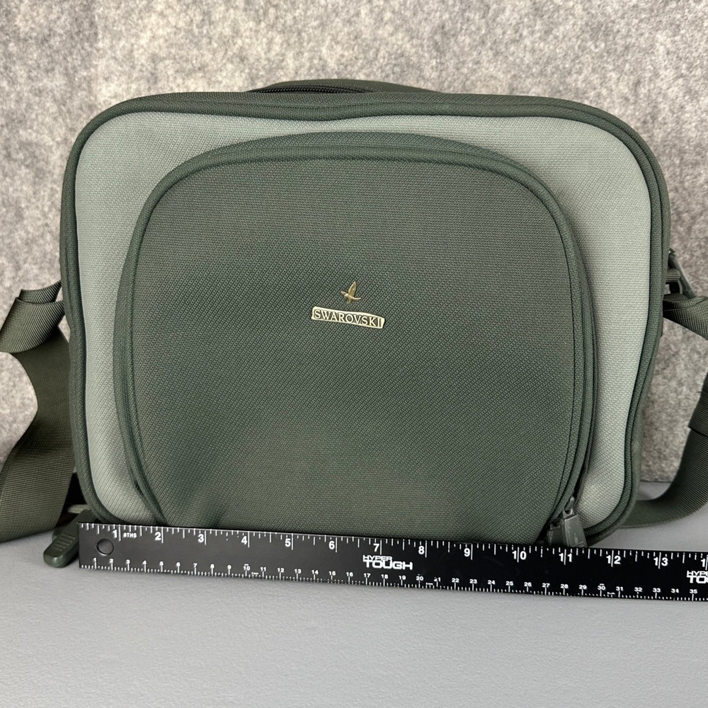 Swarovski Binocular Bag Green Vintage Shoulder Bag Canvas Padded Strap - Picture 3 of 11